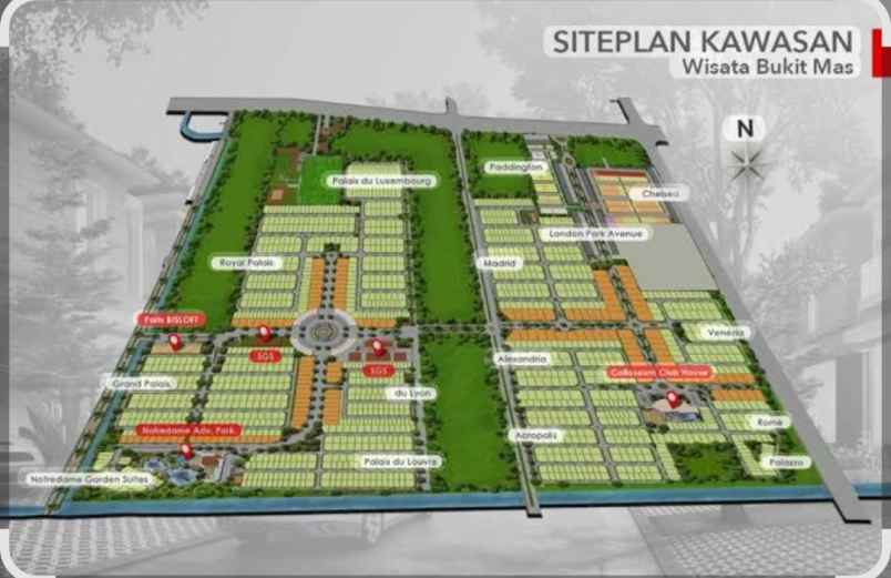 dijual tanah jalan wisata bukit mas 2