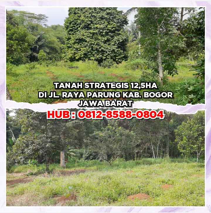 dijual tanah jl raya parung kab bogor