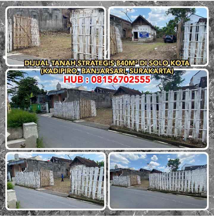 dijual tanah kadipiro banjarsari surakarta