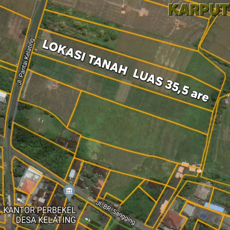 dijual tanah pantai kelating