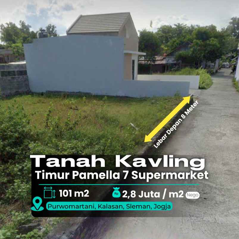 dijual tanah purwomartani kalasan sleman