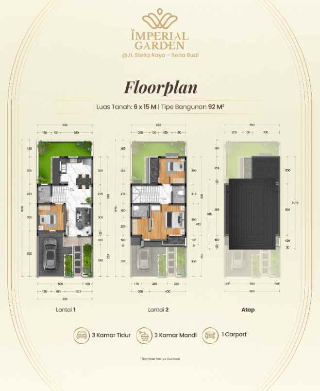 dijual villa jalan stella raya