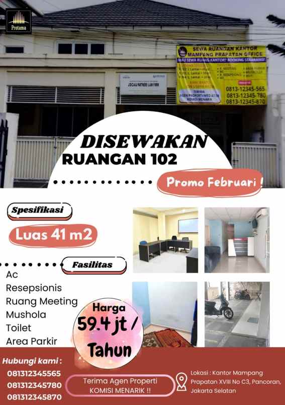 disewakan ruangan 102 mampang