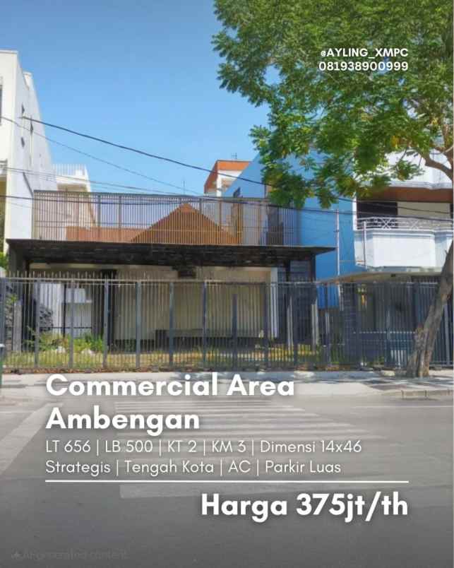 disewakan ruko gudang kantor ambengan