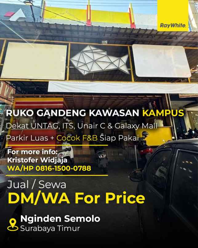 disewakan ruko gudang kantor manyar garden regency