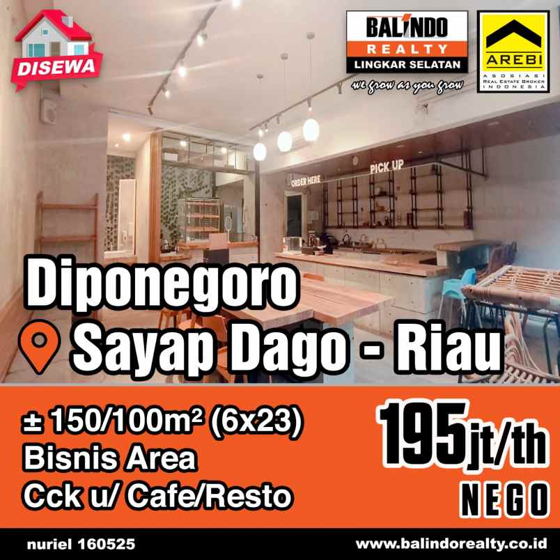 disewakan rumah sayap dago riau