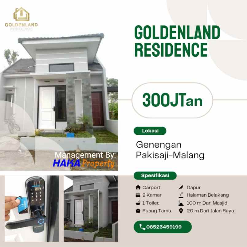 hunian minimalis goldenland residence pakisaji malang