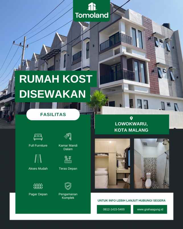 investasi 1m rumah kost malang kota 8 kamar