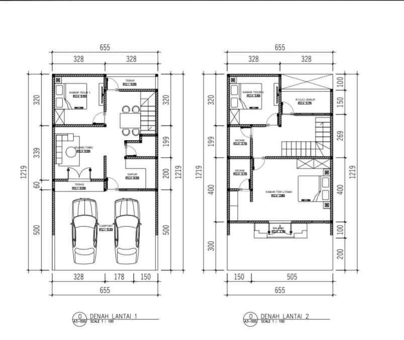 jual rumah murah 2 lantai di kebagusan jakarta selatan