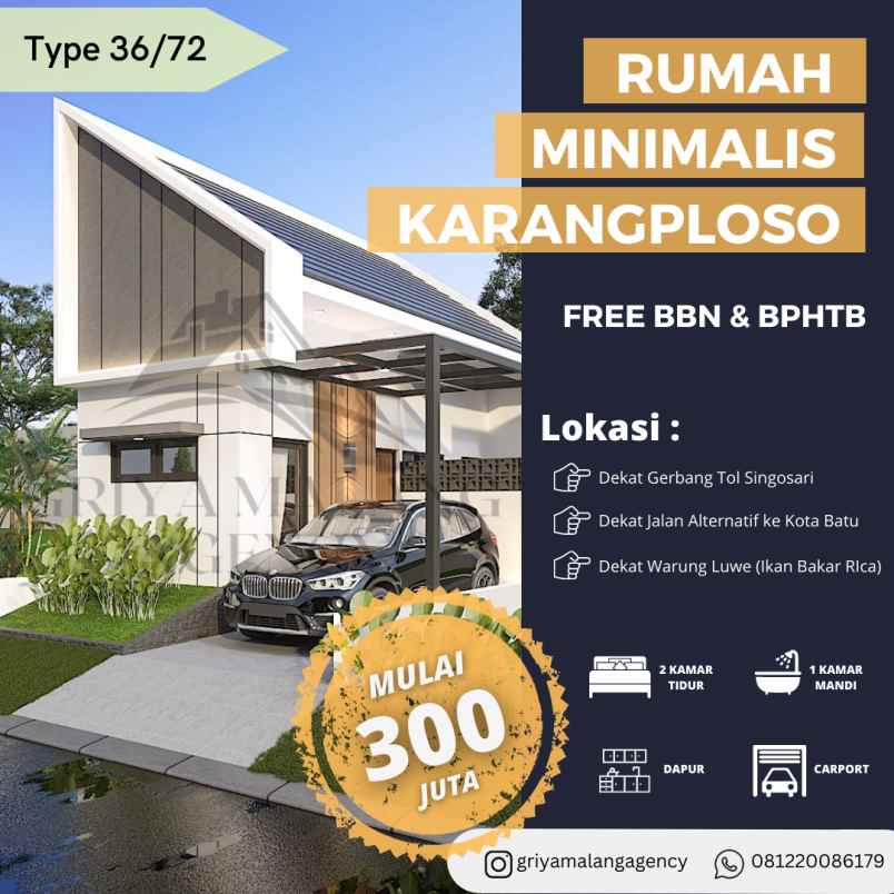 jual rumah murah karangploso malang