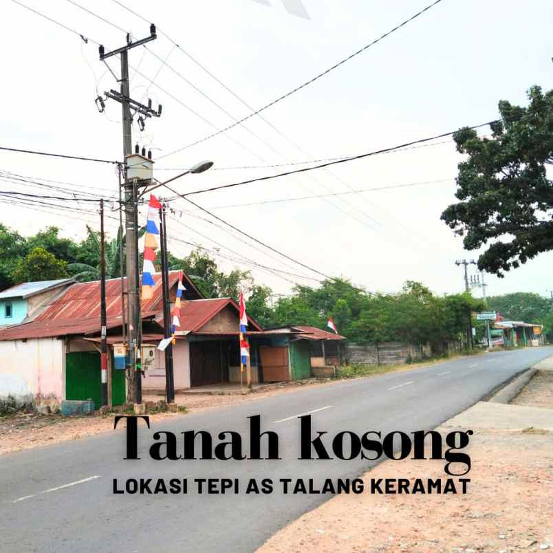 jual tanah palembang lokasi talang keramat tepi as