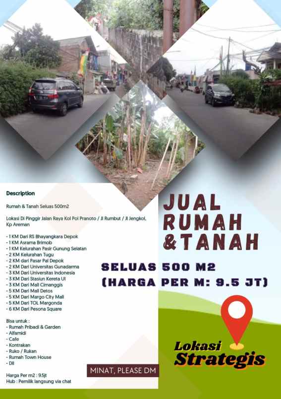 jual tanah pinggir jalan raya kol pol pranoto