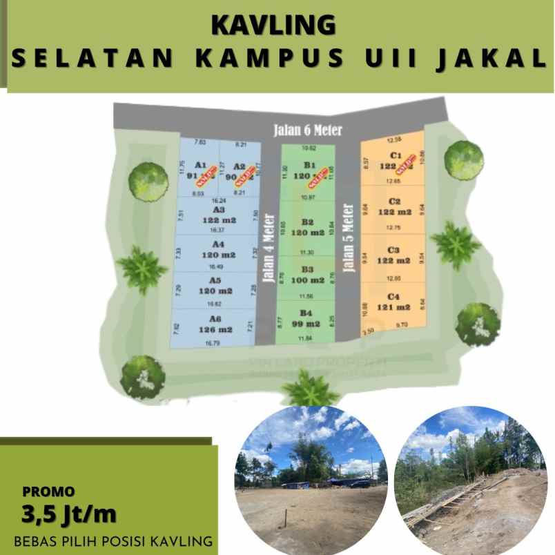 kavling murah 1 langkah dari kampus uii jakal