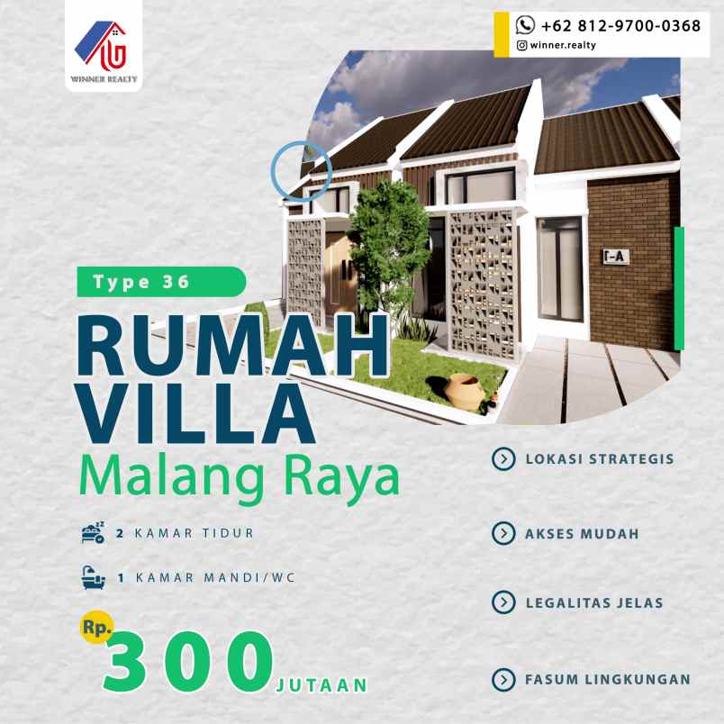 promo rumah 1 lantai strategis di malang