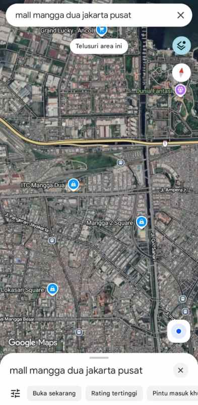 ruko di mall mangga dua jakut 4 lantai ada lift