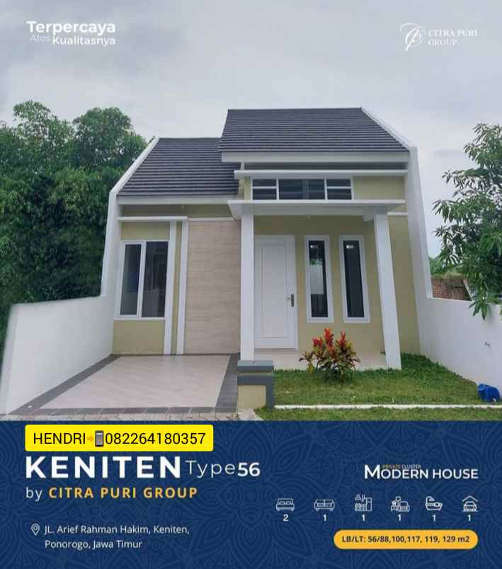 rumah 2 lantai ponorogo citra puri keniten ponorogo