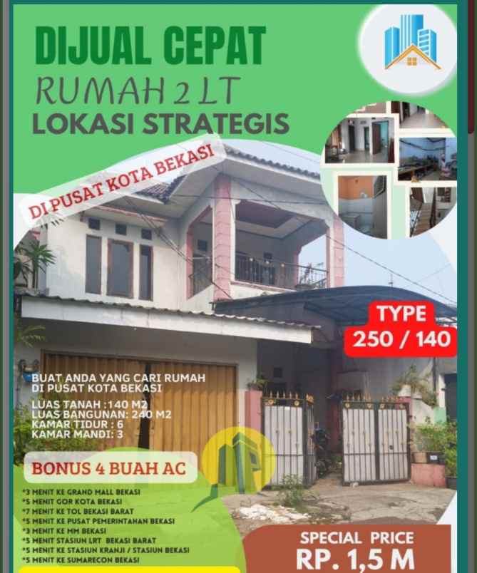 rumah 2 lt lokasi strategis di kranji bekasi