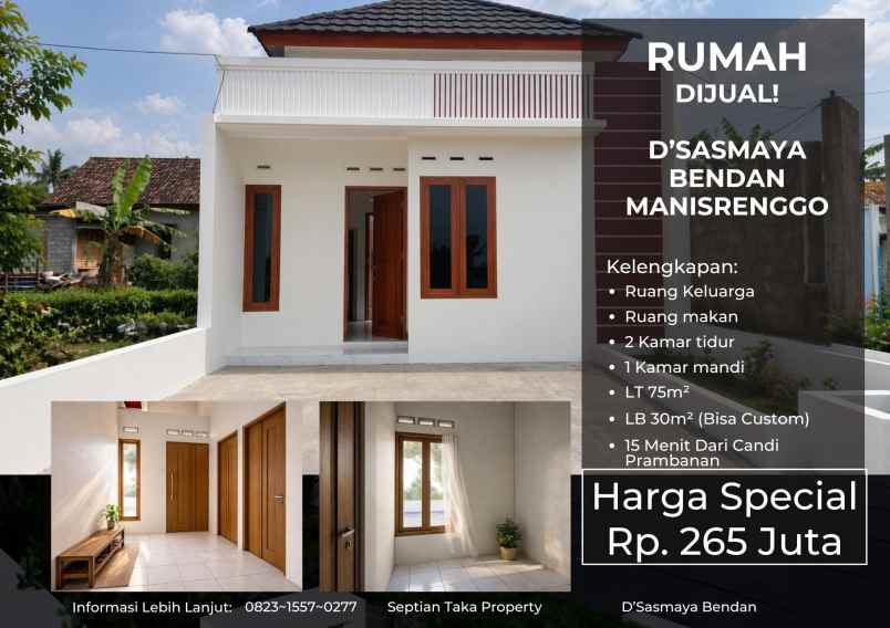 rumah 265 jutaan di prambanan langka di harga ini