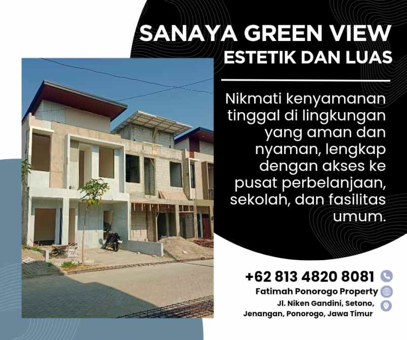 rumah baru 2 lantai edisi menipis di kota ponorogo