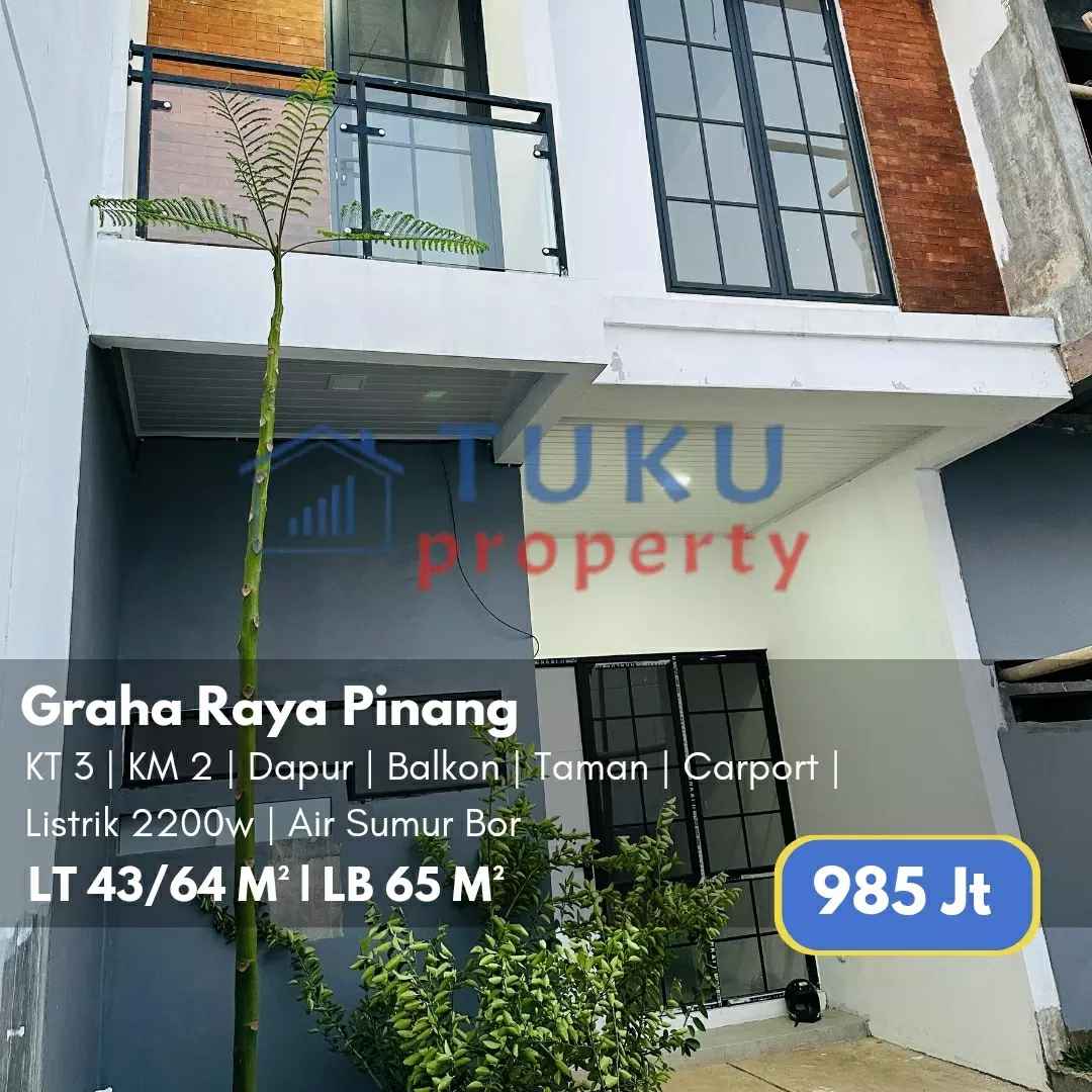 rumah baru graha raya bintaro 1m an free biaya