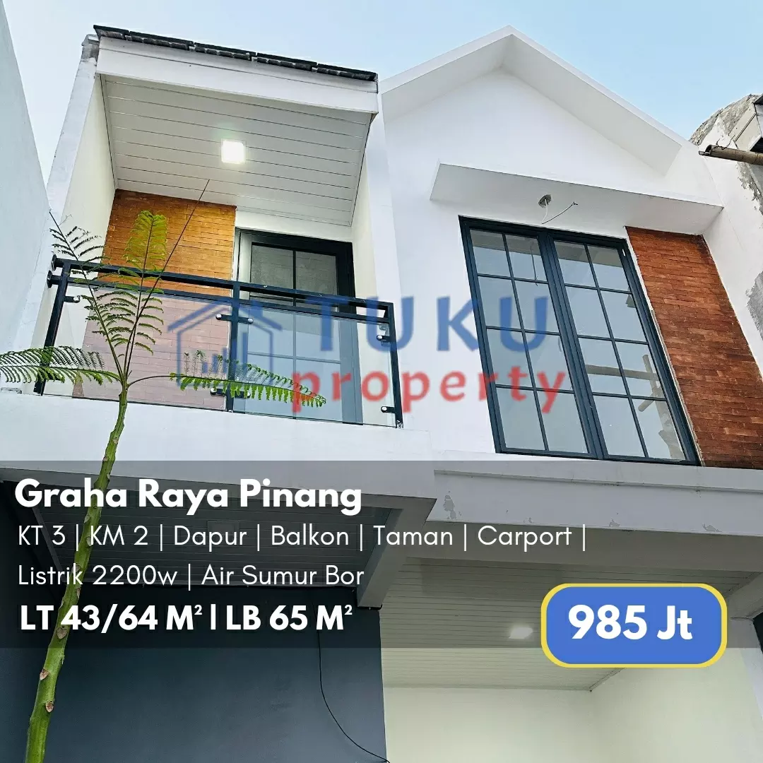 rumah baru graha raya bintaro 1m an free biaya