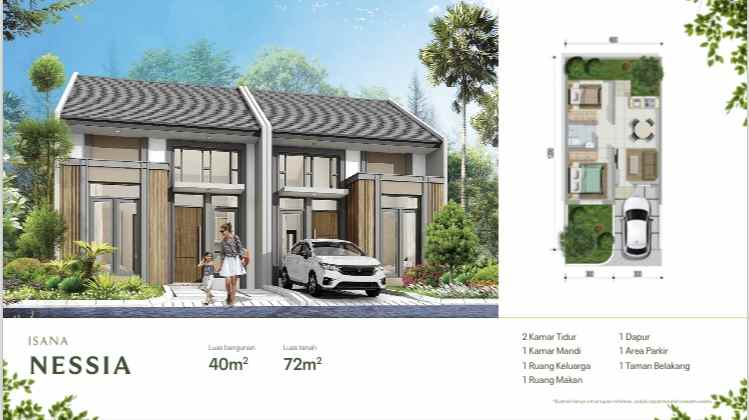 rumah dengan konsep one stop living green oase