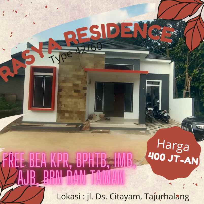 rumah dp 0 free bea2 15 menit st citayam tajurhalang