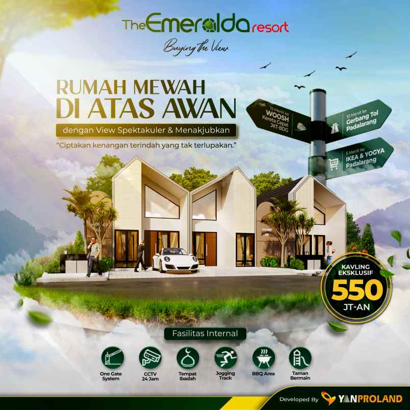 rumah mewah di atas awan