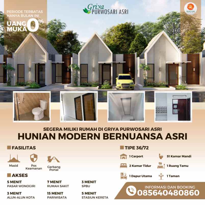 rumah murah area wonogiri unit terbatas