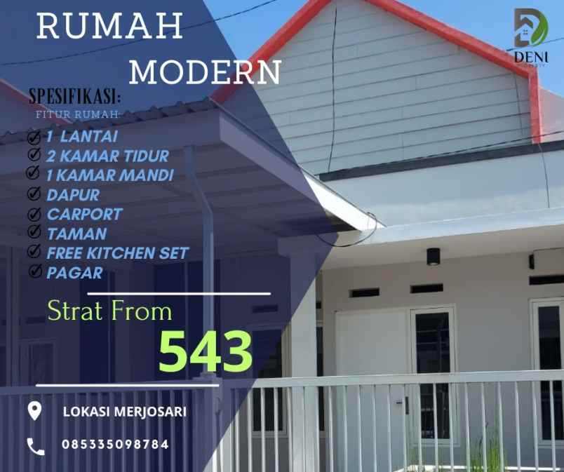 rumah murah siap huni di daerah merjosari