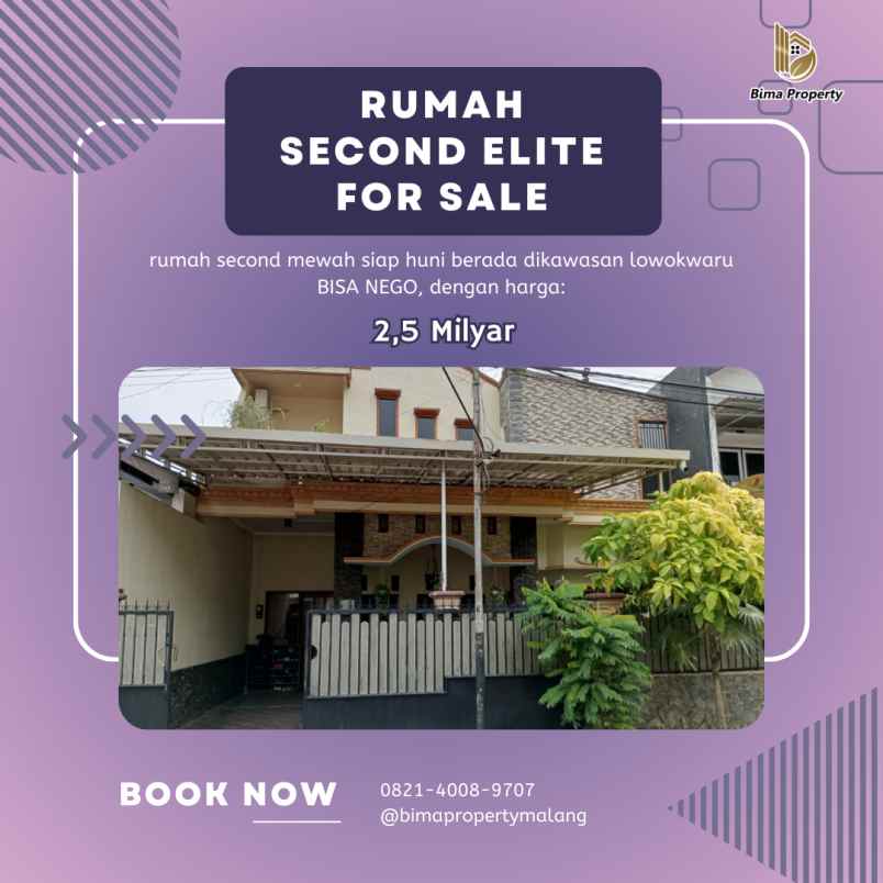 rumah second elite 2 lantai nego