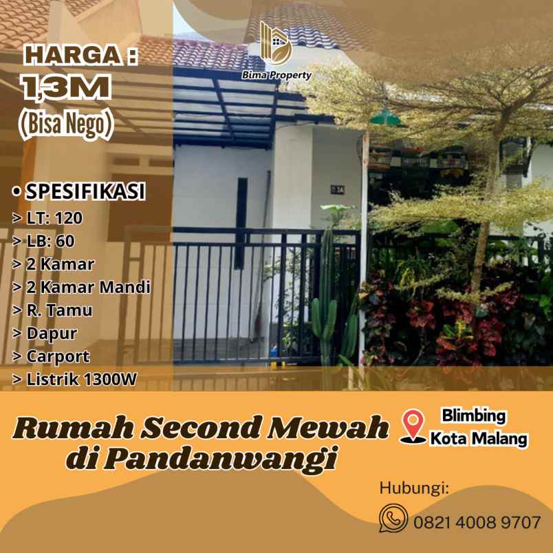 rumah second mewah di pandanwangi