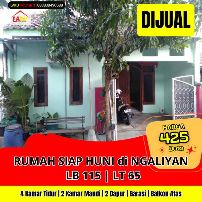 rumah siap huni 2 lantai ngalian