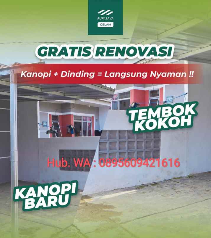 rumah subsidi puri sava gelam di kota serang