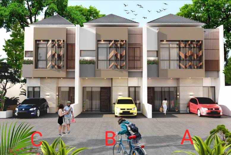 rumah wisma permai row jalan 3 5 mobil ready 2 unit