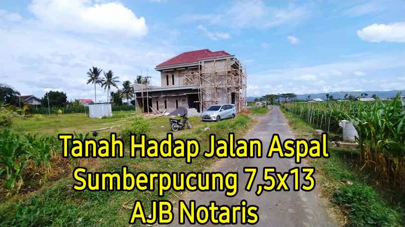 tanah hadap jalan aspal sumberpucung