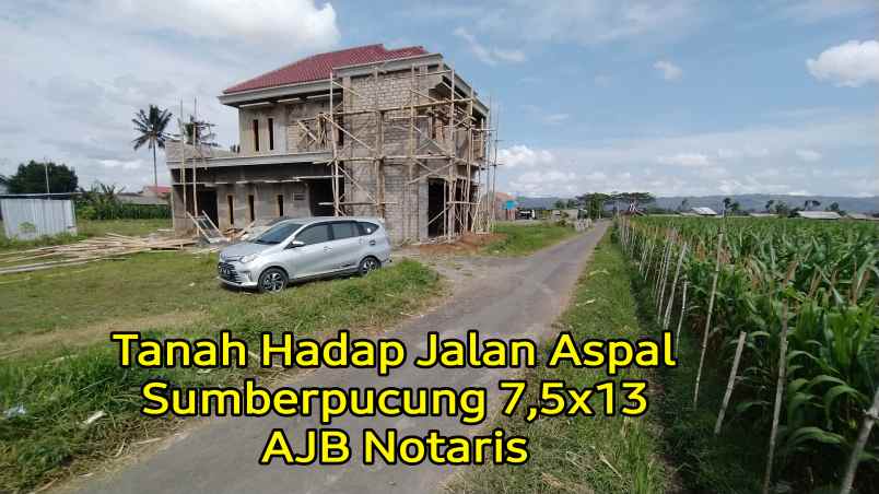 tanah hadap jalan aspal sumberpucung