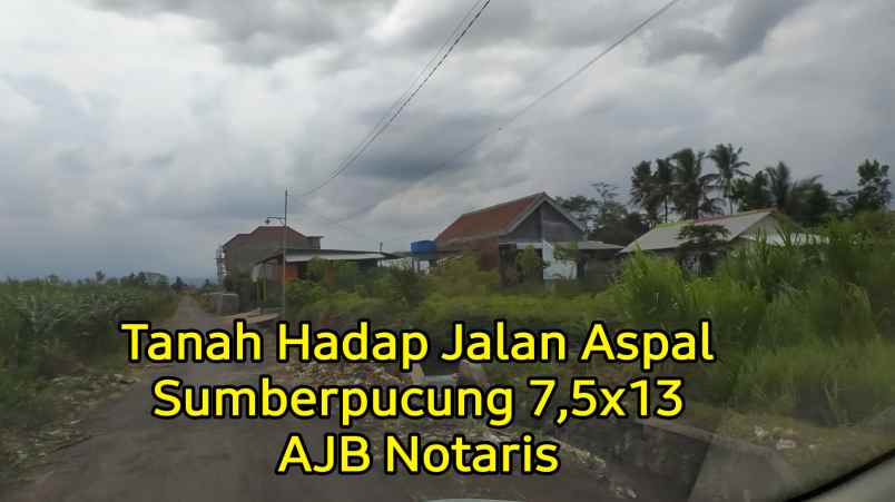 tanah hadap jalan aspal sumberpucung