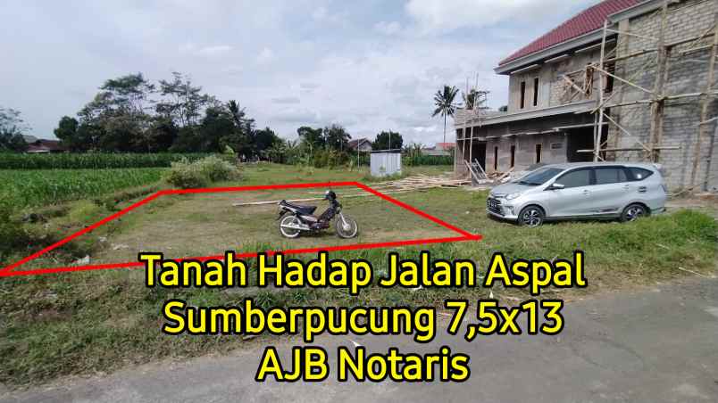 tanah hadap jalan aspal sumberpucung