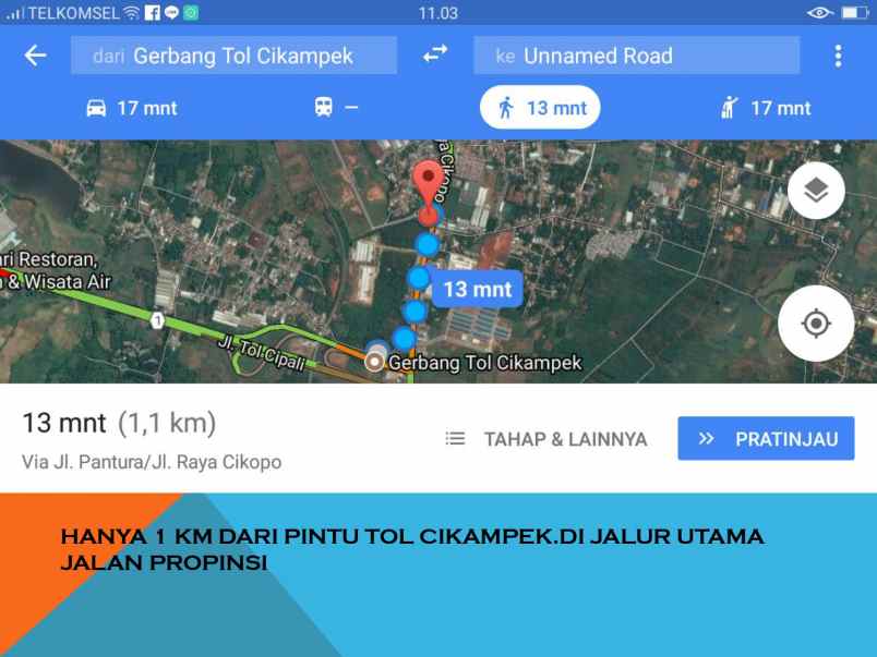 tanah jl cikopo raya