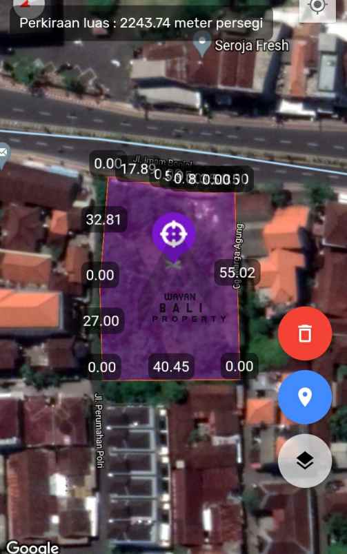 tanah jl imam bonjol