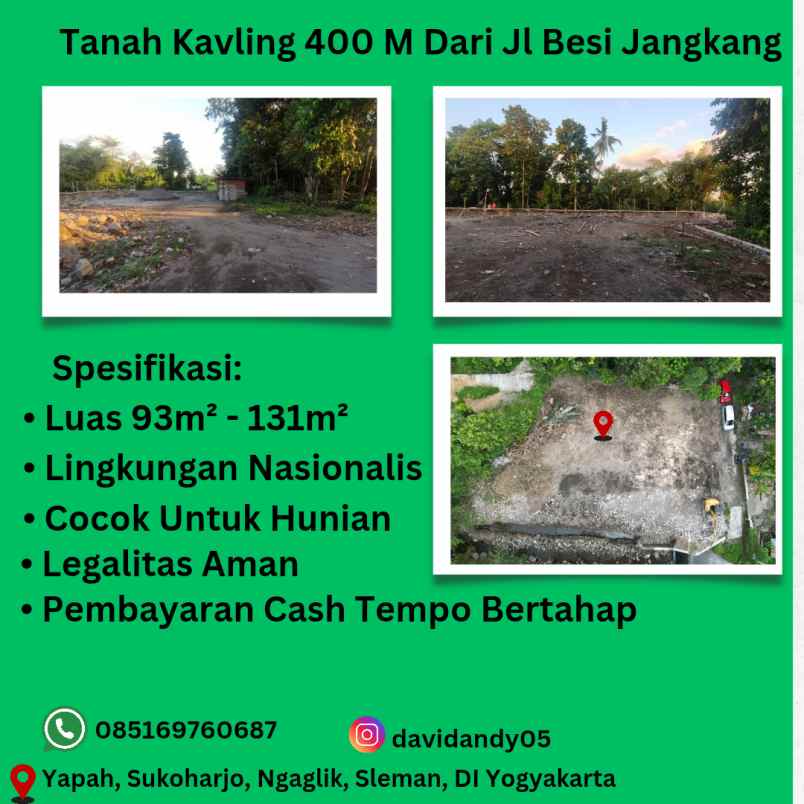 tanah kavling cocok untuk hunian area ngaglik sleman