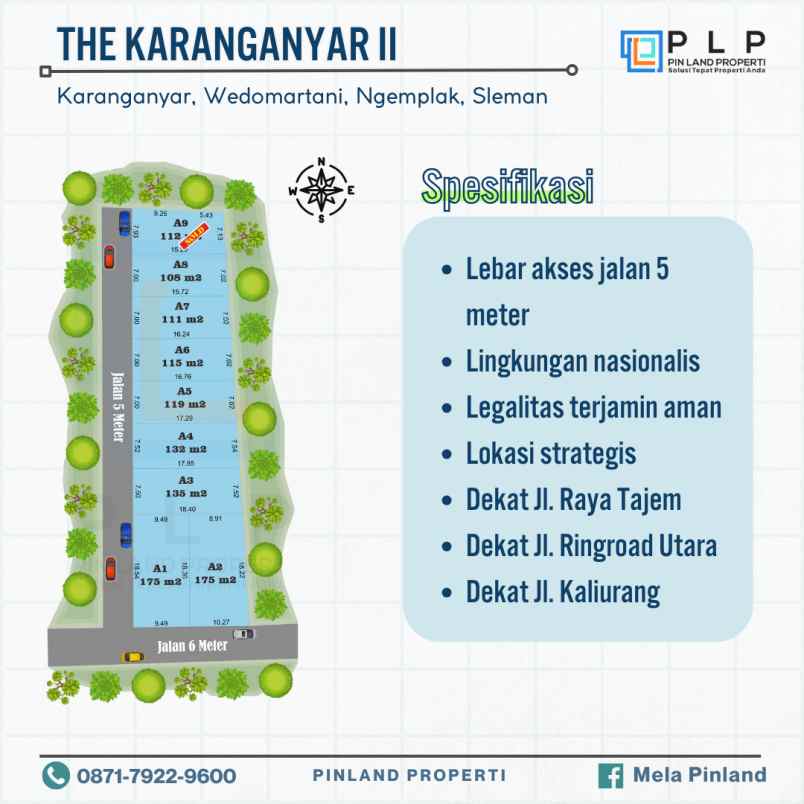 tanah kavling mulai 4 3 jt utara stadion maguwoharjo