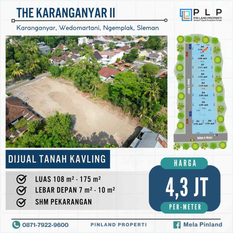 tanah kavling mulai 4 3 jt utara stadion maguwoharjo