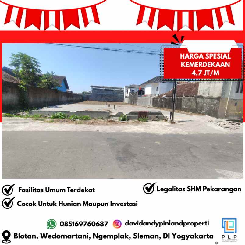 tanah kavling strategis pinggir jalan area ngemplak