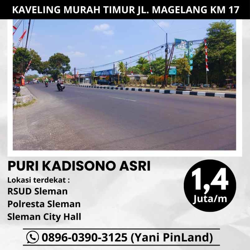 tanah murah dekat jalan magelang km 17