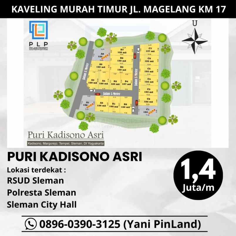 tanah murah dekat jalan magelang km 17