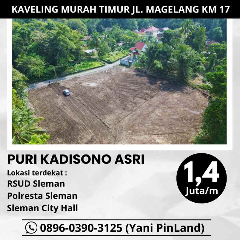 tanah murah dekat jalan magelang km 17