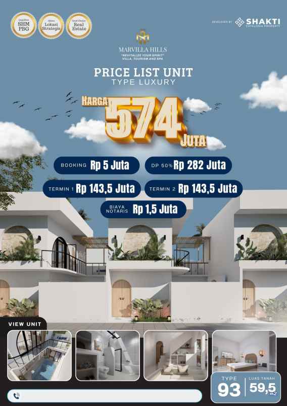 villa mewah view merapi