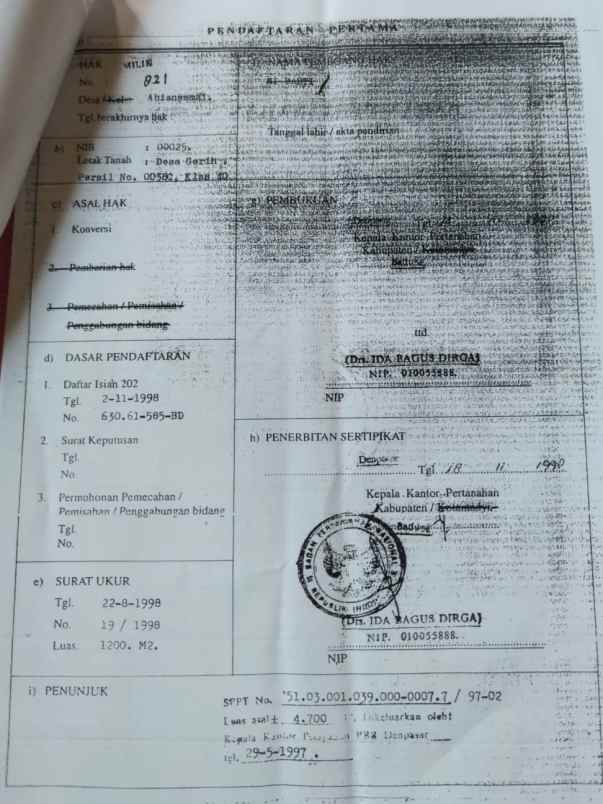 dijual 12 are jl margi setra gerih abiansemal badung
